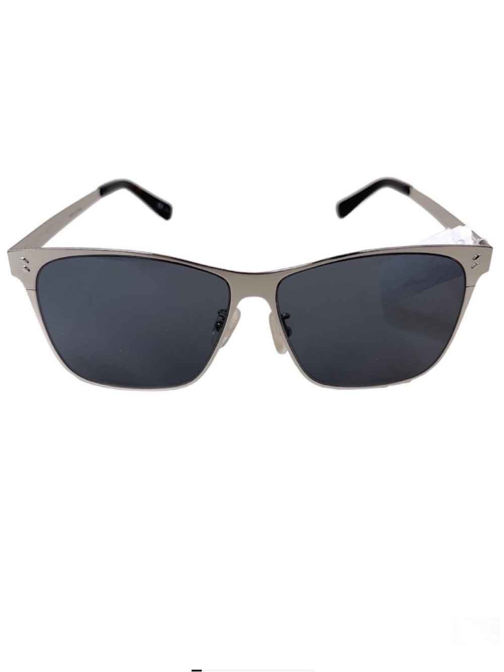STELLA MCCARTNEY Brushed Silver Frame NEW Gray Gradient Lens Sunglasses